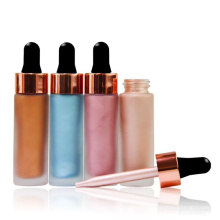 New fashion beauty makeup 8 colors 2 in 1 use lipgloss liquid highlighter long lasting shimmer highlighter